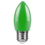 Лампа светодиодная для белт лайта LB-376 (1W) 230V E27 зеленый свеча | 25926 | FERON
