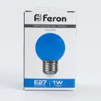 Лампа светодиодная для белт лайта LB-37 (1W) 230V E27 синий G45 | 25118 | FERON