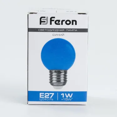 Лампа светодиодная для белт лайта LB-37 (1W) 230V E27 синий G45 | 25118 | FERON