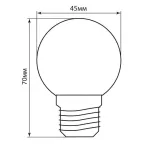 Лампа светодиодная для белт лайта LB-37 (1W) 230V E27 синий G45 | 25118 | FERON