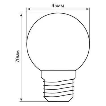 Лампа светодиодная для белт лайта LB-37 (1W) 230V E27 зеленый G45 | 25117 | FERON