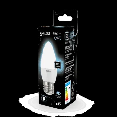Лампа светодиодная LED Свеча E27 9.5W 950lm 4100К | 103102210 | Gauss