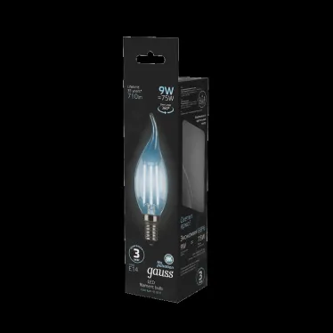 Лампа светодиодная LED Filament Свеча на ветру E14 9W 710lm 4100K | 104801209 | Gauss