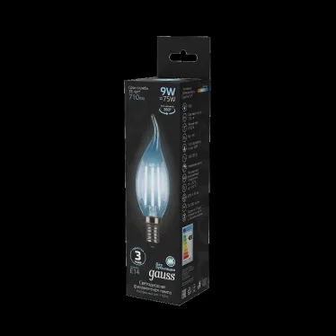 Лампа светодиодная LED Filament Свеча на ветру E14 9W 710lm 4100K | 104801209 | Gauss