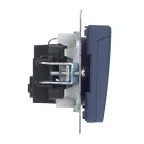 BRITE Розетка с заземлением с защитными шторками и крышкой 16А IP20 РСбш10-3-БрМ маренго