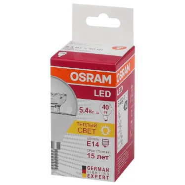 Лампа светодиодная LED STAR Classic P 5, прозрачная колба, Е14 LS CLP40 5, 4W/830 230V CL E1410X1RU | 4052899971622 | Osram