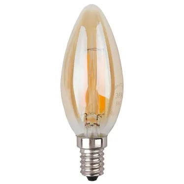 Лампа светодиодная F-LED B35-5W-827-E14 gold Лампы СВЕТОДИОДНЫЕ F-LED ЭРА (филамент, свеча золот., 5Вт, тепл, E14) | Б0027939 | ЭРА