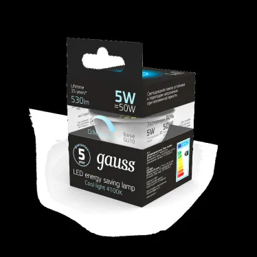 Лампа светодиодная LED 5W MR16 GU10-dim 4100K диммир. | 101506205-D | Gauss