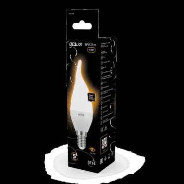 Лампа светодиодная Gauss LED Свеча на ветру E14 9.5W 890lm 3000K | 104101110 | Gauss