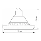Лампа светодиодная AR111-UNIT-GU10-15W-DIM Day4000 (WH, 24 deg, 230V) | 025628 | Arlight