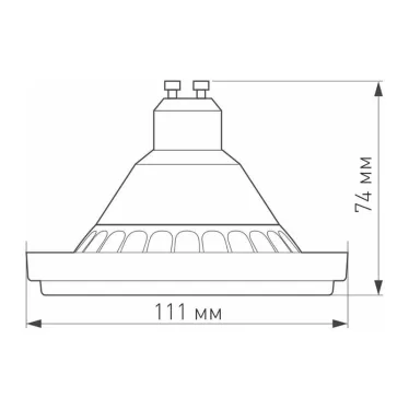 Лампа светодиодная AR111-UNIT-GU10-15W-DIM Day4000 (WH, 24 deg, 230V) | 025628 | Arlight