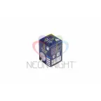 Лампа шар e27 6 LED  Ø45мм - синяя, прозрачная колба, эффект лампы накаливания | 405-123 | NEON-NIGHT