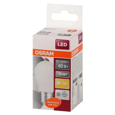 Лампа светодиодная LED STAR Classic P 5, матовая колба, Е27 LEDSCLP40 5, 5W/827 230VFR E2710X1RU | 4052899971646 | Osram