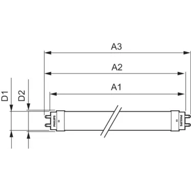 Лампа светодиодная LED tube 600mm 8W 740 T8 AP I G | 929001184738 | PHILIPS