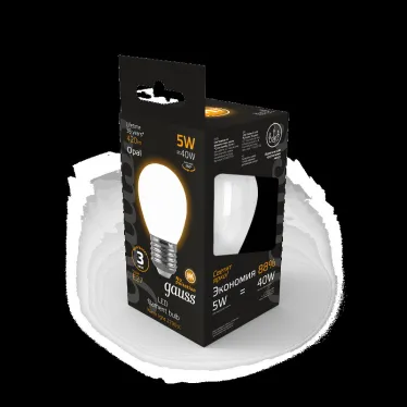 Лампа светодиодная Black LED Filament Шар OPAL E27 5W 420lm 2700K | 105202105 | Gauss