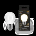 Лампа светодиодная Black LED Filament Шар OPAL E27 5W 420lm 2700K | 105202105 | Gauss