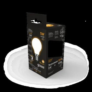 Лампа светодиодная Black LED Filament Шар OPAL E14 5W 420lm 2700K | 105201105 | Gauss