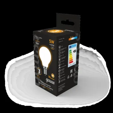 Лампа светодиодная Black LED Filament Шар OPAL E14 5W 420lm 2700K | 105201105 | Gauss