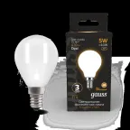 Лампа светодиодная Black LED Filament Шар OPAL E14 5W 420lm 2700K | 105201105 | Gauss