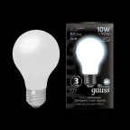 Лампа светодиодная Black LED Filament A60 OPAL E27 10W 860lm 4100К | 102202210 | Gauss