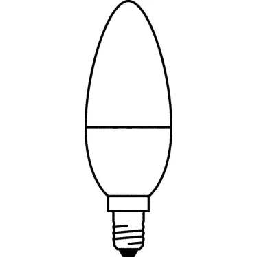 Лампа светодиодная LED 5Вт/840 Е14 220-240В 4000К 470lm LS CLB 40 FR свеча | 4058075056886 | Osram