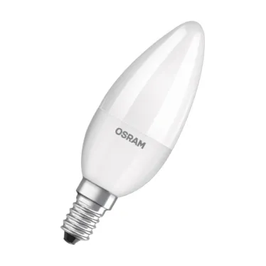 Лампа светодиодная LED 5Вт/840 Е14 220-240В 4000К 470lm LS CLB 40 FR свеча | 4058075056886 | Osram