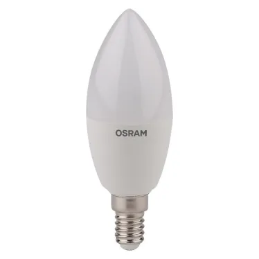 Лампа светодиодная LED 5Вт/840 Е14 220-240В 4000К 470lm LS CLB 40 FR свеча | 4058075056886 | Osram