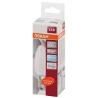 Лампа светодиодная LED 5Вт/840 Е14 220-240В 4000К 470lm LS CLB 40 FR свеча | 4058075056886 | Osram