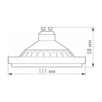 Лампа светодиодная AR111-UNIT-GU10-15W-DIM Day4000 (WH, 120 deg, 230V) | 025624 | Arlight