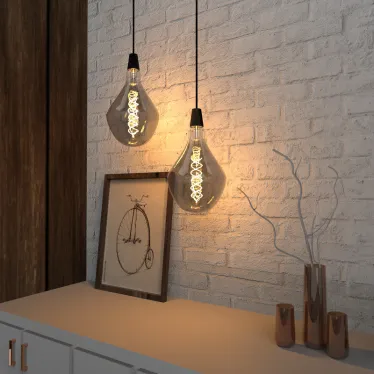 Лампа светодиодная LED Vintage Filament Flexible SD160 8W E27 160*270mm Gray 2400K 1/6 | 163802008 | Gauss