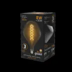 Лампа светодиодная LED Vintage Filament Flexible SD160 8W E27 160*270mm Gray 2400K 1/6 | 163802008 | Gauss