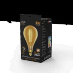 Лампа светодиодная LED Vintage Filament Straight PS160 6W E27 160*290mm Amber 890lm 2700K 1/6 | 179802118 | Gauss