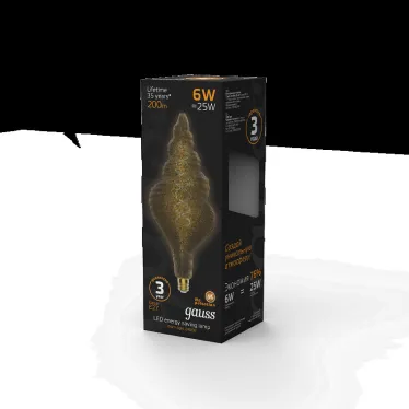 Лампа светодиодная LED Vintage Filament Flexible TL120 6W E27 120*330mm Gray 200lm 2400K 1/10 | 166802008 | Gauss