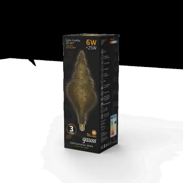 Лампа светодиодная LED Vintage Filament Flexible TL120 6W E27 120*330mm Gray 200lm 2400K 1/10 | 166802008 | Gauss