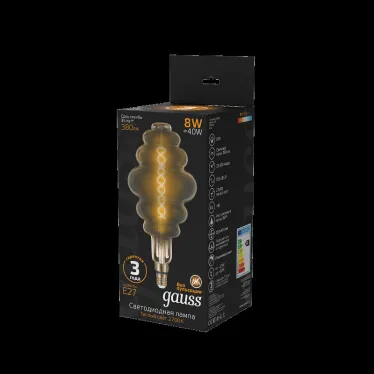 Лампа светодиодная LED Vintage Filament Flexible BD200 8W E27 200*410mm Gray 2700K 1/6 | 159802008 | Gauss