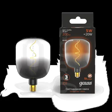 Лампа светодиодная LED Filament V140-DC Black-Clear 5W E27 200lm 1800K 140*204mm 1/6 | 1008802105 | Gauss