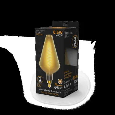 Лампа светодиодная LED Filament Vase E27 8.5W Amber 660lm 2000K 1/2 | 180802105 | Gauss