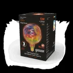 Лампа светодиодная LED Filament Rainbow Spiral G150CR 5W E27 250lm 1800K 1/6 | 1007802103 | Gauss