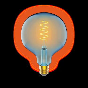 Лампа светодиодная LED Filament Flexible G125-C Sky Blue E27 5W 190lm 1800K 125*178mm 1/10 | 1013802105 | Gauss