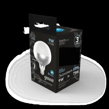 Лампа светодиодная LED Filament G125-DC Mirror-Milky E27 9W 890lm 4000K 125*178mm 1/10 | 1014802209 | Gauss