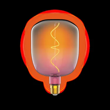 Лампа светодиодная LED Filament Flexible V140-DC Pink-Clear E27 5W 200lm 1800K 140*200mm 1/6 | 1010802105 | Gauss