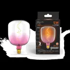 Лампа светодиодная LED Filament Flexible V140-DC Pink-Clear E27 5W 200lm 1800K 140*200mm 1/6 | 1010802105 | Gauss
