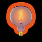 Лампа светодиодная LED Filament Flexible G125-C Pink E27 5W 190lm 1800K 125*178mm 1/10 | 1011802105 | Gauss