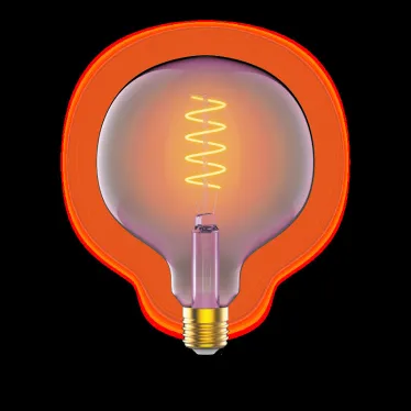 Лампа светодиодная LED Filament Flexible G125-C Pink E27 5W 190lm 1800K 125*178mm 1/10 | 1011802105 | Gauss
