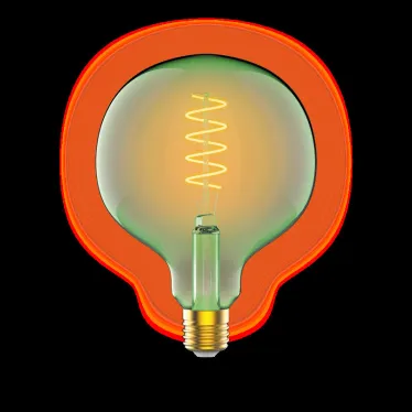 Лампа светодиодная LED Filament Flexible G125-C Green E27 5W 190lm 1800K 125*178mm 1/10 | 1012802105 | Gauss
