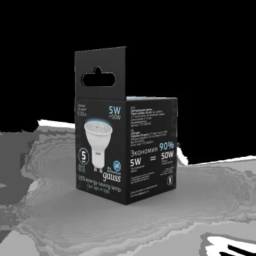 Лампа светодиодная LED 5Вт GU10 220В 4100К MR16 | 101506205 | Gauss