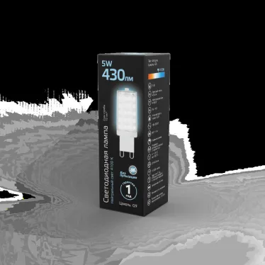 Лампа светодиодная LED 5Вт G9 AC185-265В 4100К керамика | 107309205 | Gauss