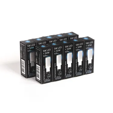 Лампа светодиодная LED 5Вт G9 AC185-265В 4100К керамика | 107309205 | Gauss