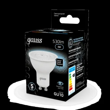 Лампа светодиодная LED 5Вт GU10 220В 4100К MR16 | 101506205 | Gauss