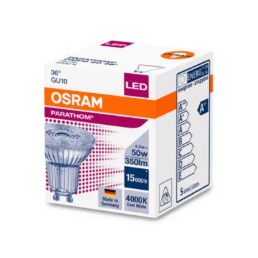 Лампа светодиодная LPPAR165036 4,3W/840 230V GU10 10X1 | 4052899958128 | OSRAM